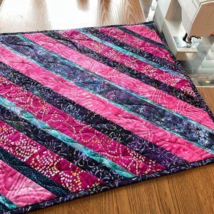 Handmade Batik quilt wall hanging or table topper